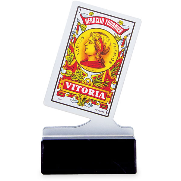 Trofeo cartas españolas metacrilato