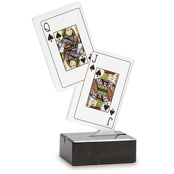 Trofeo cartas póker metacrilato